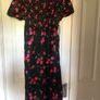 brand new new look black satin midi dress with rose detail Image 5