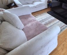 Pair of Classic White Scroll-Arm Sofas