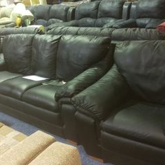 'Contempo' brand new 3+1+1 real full leather Suite