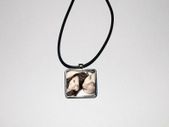 Personalised Square photo Pendant with Cord great valentines day gift present