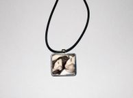 main image for ad Personalised Square photo Pendant with Cord great valentines day gift present