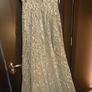 Stunning silver low back formal dress with lace & glitter detail Image 4