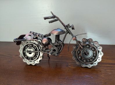 Collectible industrial art motorcycle sculpture (Medium)