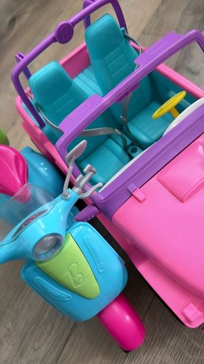 Barbie Car, moped and dolls