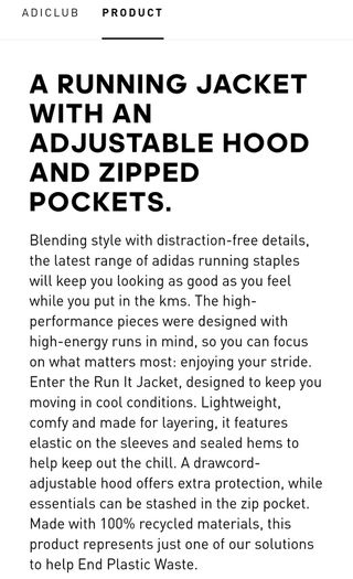 Brand New Adidas Performance Run It Jacket - Size - 2XL - RRP - 70.00