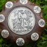 Vintage Hand Carved Wood Zodiac Feng Shui Compass Image 10