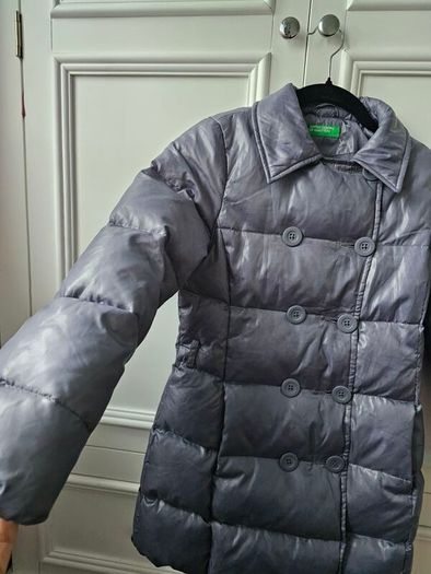 Girls Benetton down jacket size 7-8 years pristine condition