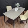 Stone/Ceramics Dining Table with Gold Ends Image 9