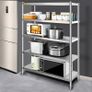 Heavy-Duty 5-Tier Stainless Steel Shelving Unit | Adjustable Storage Rack for Kitchen, Garage, or Pantry Image 3