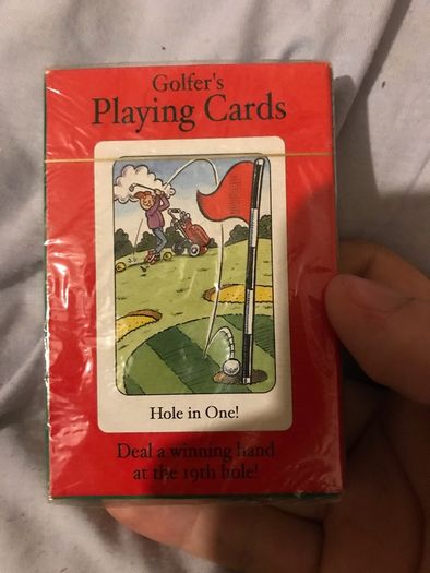 Golf poker playing cards