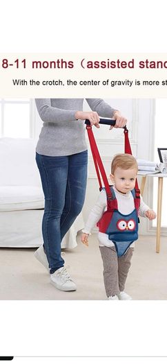 baby walker harnessed