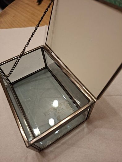 Glass Floral jewellery box