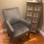 Chair in grey or taupe luxury Velvet Image 5
