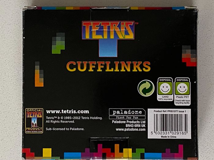 Tetris Cufflinks - Set of 7 | Retro