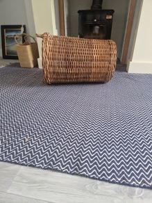 Vintage 1960s Reed weave turf basket large