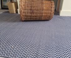 Vintage 1960s Reed weave turf basket large