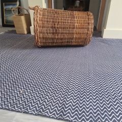 Vintage 1960s Reed weave turf basket large