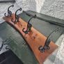 Vintage cast iron 8 hook wall coathanging rail Image 7