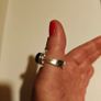 Brand New silver ring with natural amethyst Image 4