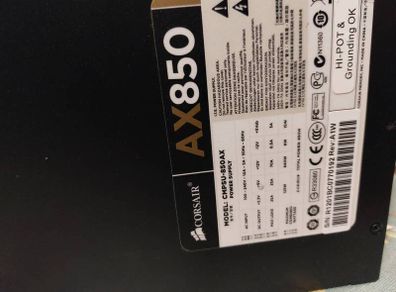 Corsair AX850 Professional Series 850W 80+ Gold Fully Modular PSU
