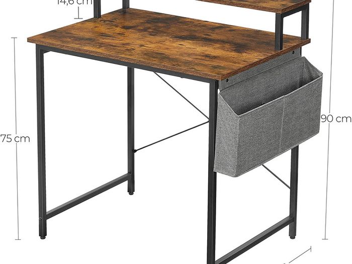 _Desk, Computer Desk with Monitor Stand