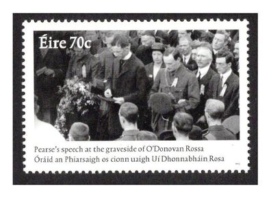 2015 Ireland Pearse's Graveside Speech for O'Donovan Rossa Commemorative Stamp Mint Never Hinged (MNH)