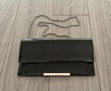 Black Patent Faith Clutch / Crossbody Bag_Like New