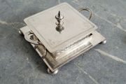 Antique silverplate sardine serving dish