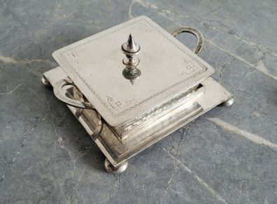 Antique silverplate sardine serving dish