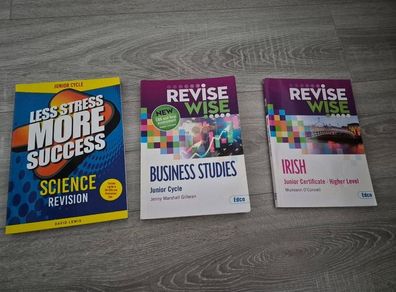Junior cert - Revise wise and less stress more success books