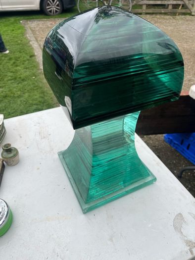 Rare glass sculpture 19 in tall x 9in square