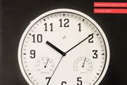 Wall Clock With Temperature And Humidity 25cm x 4.5cm - Made In Germany