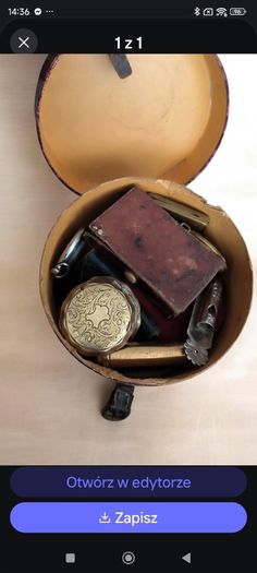 Antique Victorian Edwardian Traveller Box with Contents Job Lot