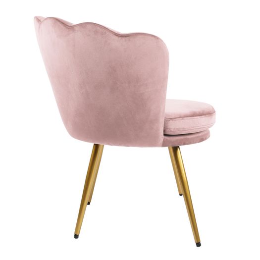 Pink Genesis Flora Accent Chair with Petal Back Armchair