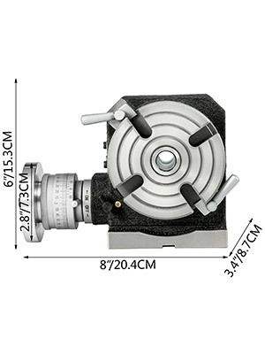 Vertical & Horizontal Rotary Table 100MM With Plates HV4 HV6 HV8 Working Table Tilting 360 for Milling Drilling Machine