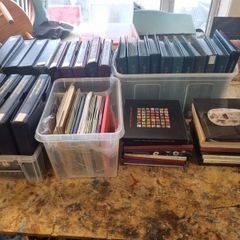 Huge Stamp and Coin Collection Job Lot Albums, First Day Covers Royal Mail Sets