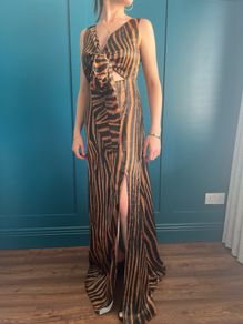 Animal print maxi dress. Size S