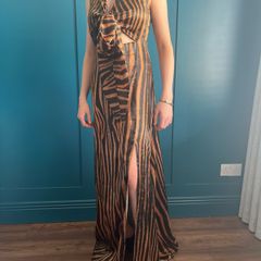 Animal print maxi dress. Size S