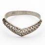 Vintage 925 Sterling Silver Chevron Filigree Ring Image 2