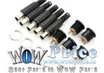 46111 10x 12V Plastic Male Plugs + Female Socket Panel Mount Jack DC Power Connector