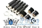 46111 10x 12V Plastic Male Plugs + Female Socket Panel Mount Jack DC Power Connector