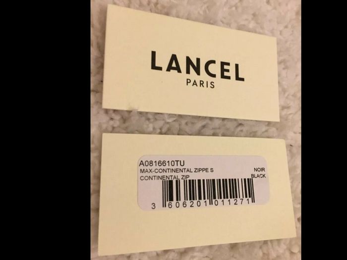 LANCEL Black Wrap Around Zip Purse