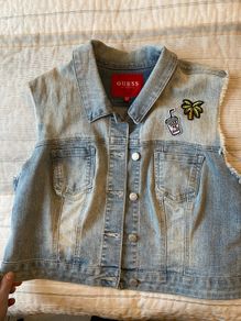 women denim vest / jacket Guess size XL