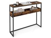 Console Table Slim Vintage Brown