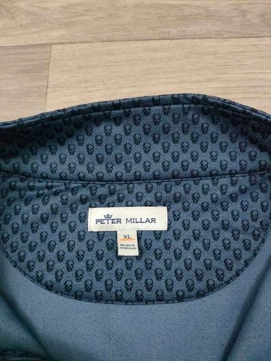 Peter Millar Half Zip Portmarnock Golf Club Skull Print Jumper Mens XL