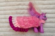 My Little Pony Lily Lightly Unicorn Light Up With Dress Damaged Dirty Lash approx. 12 cm. Used Please see photos