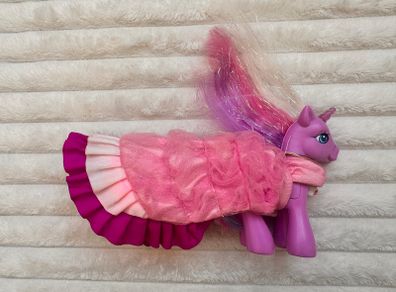 My Little Pony Lily Lightly Unicorn Light Up With Dress Damaged Dirty Lash approx. 12 cm. Used Please see photos