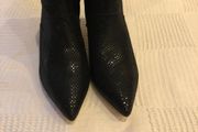 Black Snake-print Brand New Shoes, Small Heel