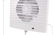 4 Inch Pull Cord Bathroom Extractor Fan - 100mm Duct Ventilation Fan for Wall or Ceiling Mounting (100mm Pull Cord Fan)