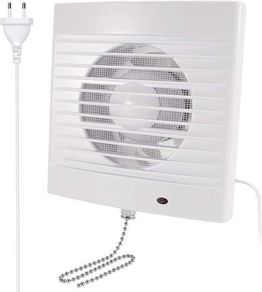 4 Inch Pull Cord Bathroom Extractor Fan - 100mm Duct Ventilation Fan for Wall or Ceiling Mounting (100mm Pull Cord Fan)